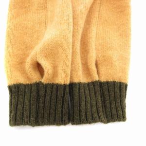 Papas NONNO アームカバー ニット ウール 黄 イエロー カーキ /JS