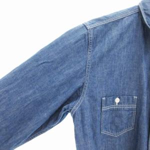 FREEMANS SPORTING CLUB 美品 16AW デニムシャツ シャンブレー 長袖 2 インディゴブルー /AE