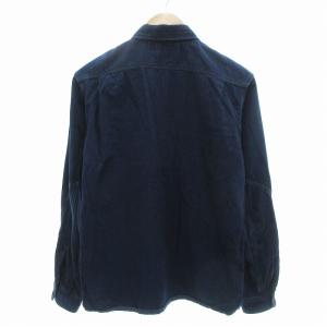 FREEMANS SPORTING CLUB デニムシャツ 長袖 胸ポケット M インディゴブルー /JS