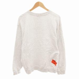 BEAMS HEART 美品 スウェット トレーナー ロゴ 刺繍 長袖 L ライトグレー /HO