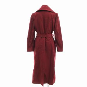 TED BAKER チェスターコート ロング ベルト付き ウール 2 ワインレッド /UD