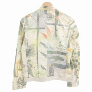ohta スイングトップ ブルゾン ジャケット フルジップ 総柄 ショート丈 M ベージュ /AE
