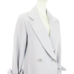 Noela チェスターコート ウール 袖リボン ペールカラー S 紫 パープル 5864501 /AH17 GY99