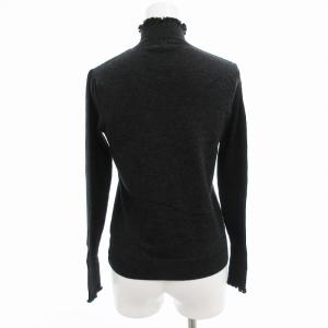 RALPH LAUREN タートルネックニット セーター ハイゲージ 毛 M ダークグレー /OU