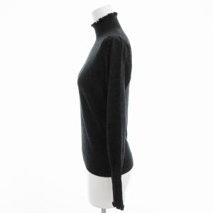 RALPH LAUREN タートルネックニット セーター ハイゲージ 毛 M ダークグレー /OU