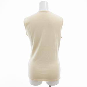 BALLY ニットベスト バイカラー 絹 シルク混 40 ベージュ 黒 ブラック /OU