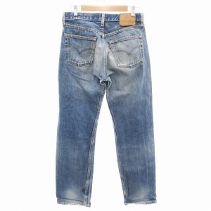 Levi's 501 00's デニムパンツ ボタンフライ ダメージ加工 W32 L32 インディゴブルー