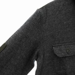 R.NEWBOLD タグ付き ニットジャケット 胸ポケット ボタンアップ L グレー /JS