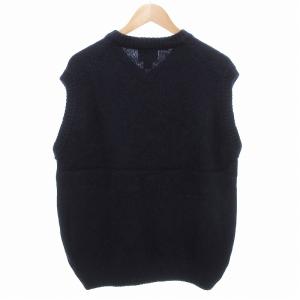 WOOLRICH 90s 90年代 筆記タグ ヴィンテージ ニット ジレ ベスト ウール Vネック XL 紺 ネイビー /JS