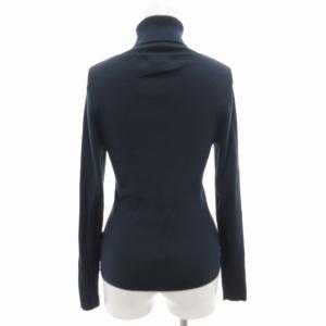 BALLSEY スーパーエクストラファインウールリブ タートルネックプルオーバー ニット カットソー 長袖 S 紺 ネイビー