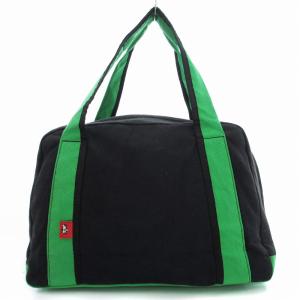 CHUMS ボストンバッグ ロゴ 黒 ブラック 緑 グリーン /OU