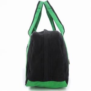 CHUMS ボストンバッグ ロゴ 黒 ブラック 緑 グリーン /OU