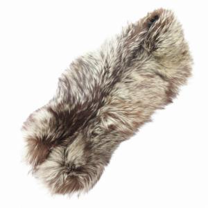 ティペット 毛皮マフラー フォックスファー 茶 ブラウン 白 ホワイト /GV