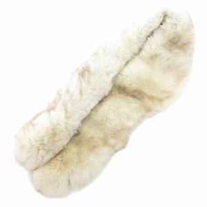 ティペット 毛皮マフラー ファックスファー 白 ホワイト 茶 ブラウン /GV