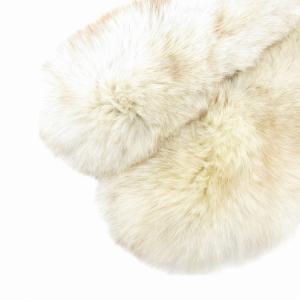 SAGA FOX ティペット 毛皮マフラー ファックスファー 白 ホワイト 茶 ブラウン /GV