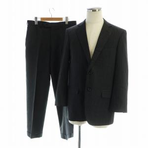 スーツ セットアップ 上下 テーラードジャケット パンツ 背抜き 長袖 シングル ジップフライ グレー