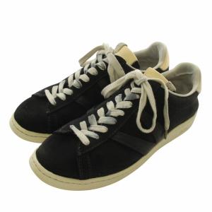 visvim スニーカー スエード ローカット ロゴ 刺繍 US9 27cm 黒 ブラック /XZ GY03