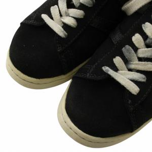visvim スニーカー スエード ローカット ロゴ 刺繍 US9 27cm 黒 ブラック /XZ GY03