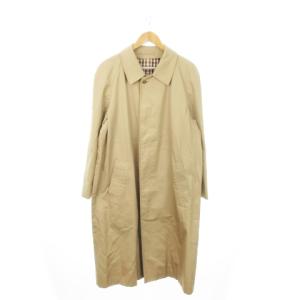 ステンカラー コート ロング クラブチェック 比翼 ベージュ /MN12 GY03