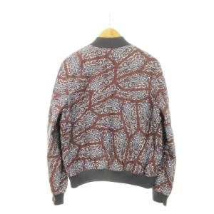 A.P.C. MA-1 ジャケット ブルゾン ジップアップ キルティング裏地 ペイズリー 総柄 S 茶 ブラウン /AH18