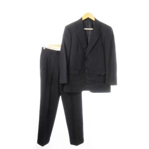 シングルスーツ 2点セット セットアップ テーラードジャケット 背抜き スラックス ストレート ストライプ