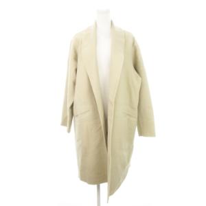 BLANKET ショールカラーコート ロング トッパー ウールブレンド S 生成 エクリュ /MN7 GY03