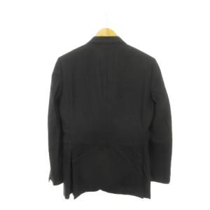 BURBERRY BLACK LABEL テーラードジャケット 背抜き ダブルベンツ ウール ストライプ 92-76-170 黒 ブラック /AH16