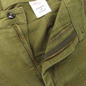 DANTON Vetements de Travail ベイカーパンツ ワークパンツ ワイドストレート 38 M 緑