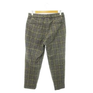 BEAUTY&YOUTH UNITED ARROWS フラノ グレンチェック 1P ワイドパンツ テーパード アンクル M グレー 1214-173-7346