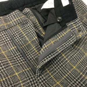 BEAUTY&YOUTH UNITED ARROWS フラノ グレンチェック 1P ワイドパンツ テーパード アンクル M グレー 1214-173-7346