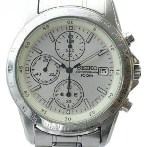 ジャンク品 腕時計 ウォッチ クォーツ カレンダー付き デイト クロノグラフ シルバー色 7T92-0DW0