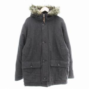 ダウンジャケット フード フェイクファー TALONジップ ミドル ハーフ丈 XL ダークグレー /AE