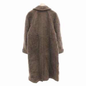 AGNONA コート ダブルブレスト アルパカ ロング丈 茶 ブラウン /AE