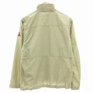 HELLY HANSEN 美品 ジャケット フルジップ ロゴ 裾ドロスト ナイロン M カーキ /AE
