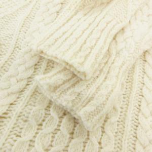 POLO RALPH LAUREN ニット セーター フード Vネック アルパカ混 S オフホワイト /TI