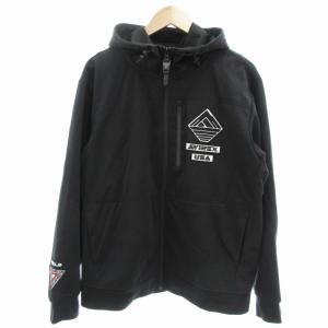 AVIREX 長袖 ウインドガード ジップパーカー トレーナー  2XL 黒 ブラック 6183512 /TI