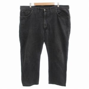 1412 デニムパンツ ジーンズ クロップド ジップフライ W44 黒 ブラック /OU