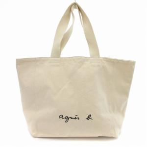 トートバッグ キャンバス ロゴ 白 ホワイト /JS