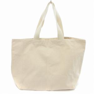 agnes b. トートバッグ キャンバス ロゴ 白 ホワイト /JS