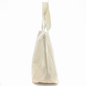 agnes b. トートバッグ キャンバス ロゴ 白 ホワイト /JS