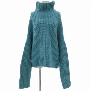 M-DAYTON セーター ニット プルオーバー ウール ドロップショルダー XS 青緑 /UO