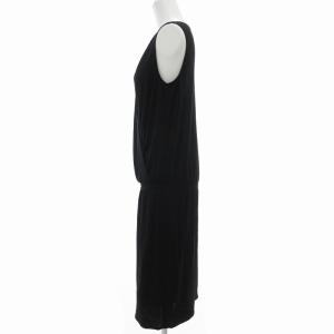 ANAYI 美品 ワンピース ノースリーブ ひざ丈 38 黒 ブラック /UO