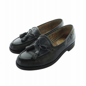 ローファー ノバチェック タッセル リボン 4 ブラック