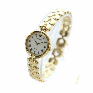 NINA RICCI 腕時計 ウォッチ クォーツ ローマン 白文字盤 ロゴ ゴールド色 2P20-0500 GY18 /MQ