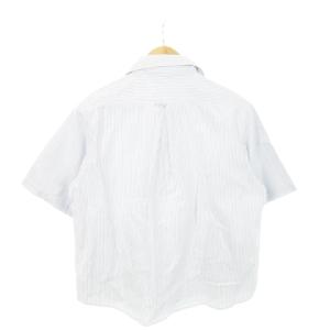 DANTON Vetements de Travail 半袖シャツ 丸襟 ラウンドカラー ハーフボタン ロゴ コットン