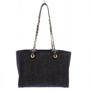 CHANEL ドーヴィルMM トートバッグ 2WAY ネイビー