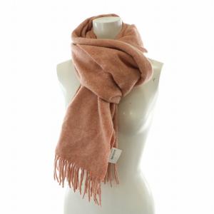 マフラー 大判 フリンジ ウール ピンク /MP GY99