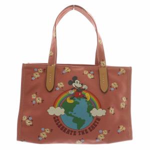 × ディズニー DISNEY トートバッグ ハンド キャンバス レザー 花柄 フローラル ミッキーマウス