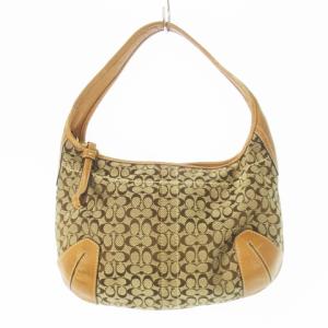 ハンドバッグ ワンショルダー キャンバス レザー 革 シグネチャー ベージュ 10776 /CK18 GY04