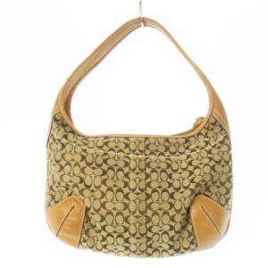 COACH ハンドバッグ ワンショルダー キャンバス レザー 革 シグネチャー ベージュ 10776 /CK18 GY04